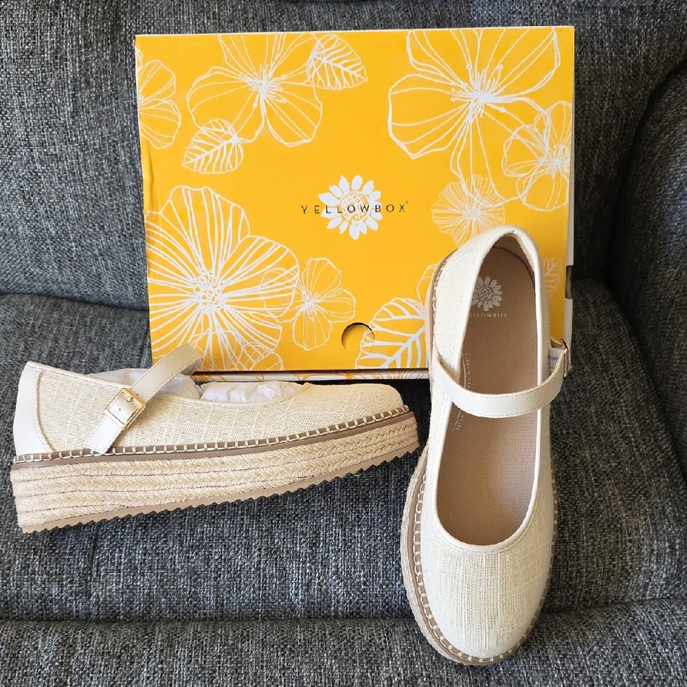 Yellow Box Women's Beige Espadrille Flats